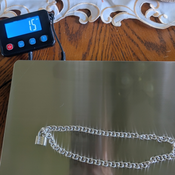 Tiffany & Co. 1837 Padlock Rolo Chain Chocker Necklace Sterling Silver 925 - Picture 3 of 16